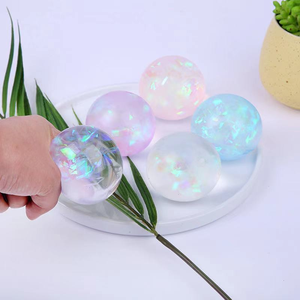 Fidget squeezy glitter ball