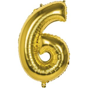 Numerofoliopallo 6 kultainen 86cm