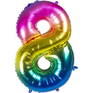Numerofoliopallo 8 rainbow 86cm