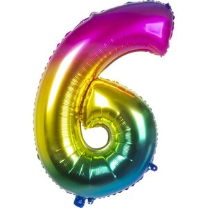 Numerofoliopallo 6 rainbow 86cm