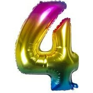 Numerofoliopallo 4 rainbow 86cm