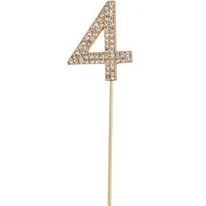 Metallinen kakkukoriste numero 4