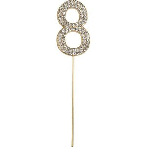 Metallinen kakkukoriste numero 8