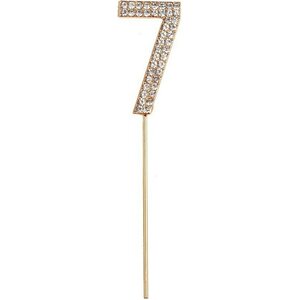 Metallinen kakkukoriste numero 7