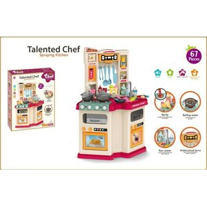 Talented chef kulmakeittiö punainen