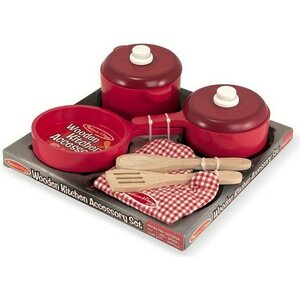 Puinen ruoanvalmistussetti