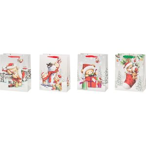 Lahjakassi nallen joulu 26x12x32 cm