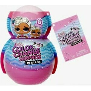 Lol color change doll with lil sis