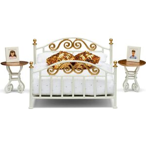 Lundby messinkisänky+pöydät