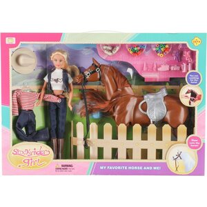 Defa lucy nukke ja hevonen leikkisetti