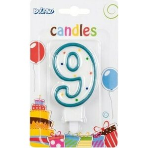 Numerokynttilä 9 pidikkeellä