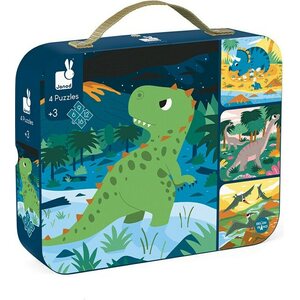 Janod dinosaurukset palapelisalkku 4in1