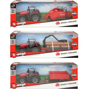 Burago mf traktori ja peräkärry