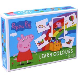 Pipsa possu opetellaan värejä 50p palapeli