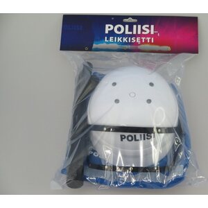 Poliisin kypärä ja liivi
