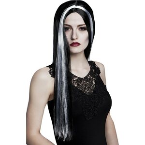 Noidan peruukki musta tehoste raidoilla