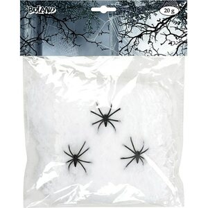 Hämähäkinverkko 20 g + 3 hämähäkkiä