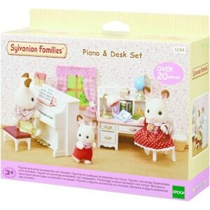 Sylvanian families piano ja työpöytä setti