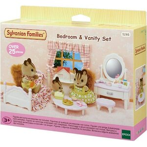 Sylvanian families makuuhuone ja peilipöytä setti
