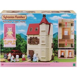 Sylvanian families punakattoinen tornitalo
