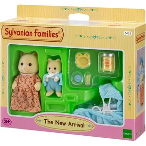 Sylvanian families kissavauvan kehto ja tarvikkeet