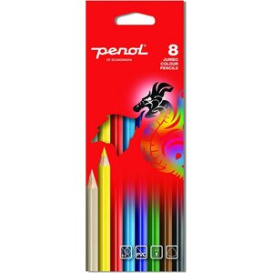 Penol jumbo puuvärikynät 8kpl