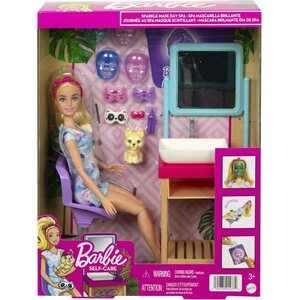 Barbie sparkle mask spa day