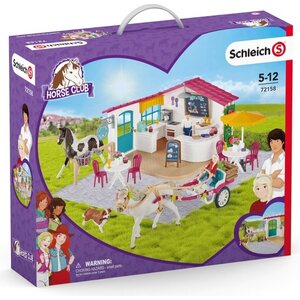 Schleich 72158 ratsastajakahvila ja hevoskärryt