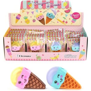 Jäätelö pyyhekumi+teroitin tuoksuva