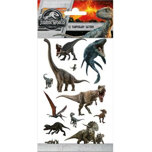 Jurassic world tatuoinnit 12kpl