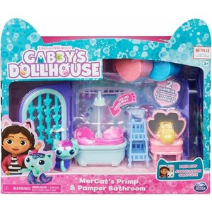 Gabby's dollhouse mercat ja kylpyhuone